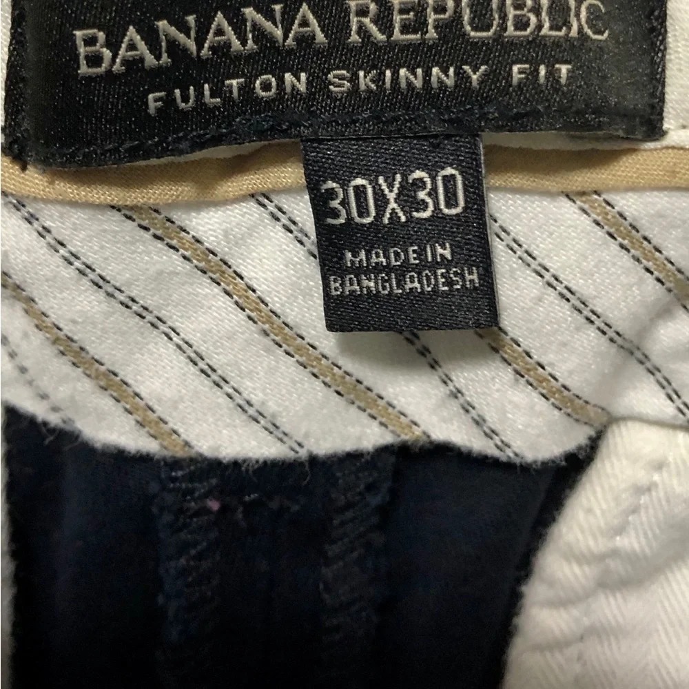 🪽Banana Republic Navy Fulton skinny fit preppy pants